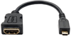 Micro HDMI to HDMI Adapter for Ultrabook/Laptop/Desktop PC - 1920x1200/1080p, (Type D M/F), 6-in. -- P142-06N-MICRO