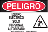 Brady B-401 Polystyrene Rectangle White Electrical Safety Sign - 10 in Width x 7 in Height - Language Spanish - TEXT: PELIGRO EQUIPO ELECTRICO SOLO PERSONAL AUTORIZADO - 38966 - 754473-38966 - R. S. Hughes Company, Inc.