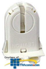 Leviton Fluorescent Lampholders for T-8 and T-12 Medium.. - 23653-WP - TelephoneStuff.com
