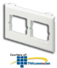 Panduit® Snap-On Horizontal Communication Faceplate - T70BH2IW - TelephoneStuff.com