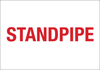 Brady B-555 Aluminum Rectangle White Fire Department Sign - 14 in Width x 10 in Height - TEXT: STANDPIPE - 51550 - 754476-51550 - R. S. Hughes Company, Inc.