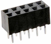 5+5 Pos. Female DIL Vertical Throughboard Conn. - M22-7140542 - Harwin Plc