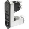 IEC Appliance Inlet C14 with Filter, Fuseholder 1- or 2-pole (5x20 mm or 6.3x32 mm), Line Switch 1- or 2-pole, Voltage Selector (Series-Parallel) - CG - SCHURTER Inc