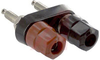 Binding Post, Double; Larger Stud Nut; 30 A; 1000 V; Nickel Plated Brass; Hex - 70120694 - Allied Electronics, Inc.