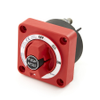 Mechanical Products 672-P01-080-04, 67 Series Red Battery Disconnect with Integrated Manual Reset Breaker, 80A, 32VDC, 2-Position -- 49092
