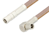 SMB Plug to SMB Plug Right Angle Cable 48 Inch Length Using RG400 Coax - PE34481-48 - Pasternack