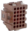 Connector, Soft Shell; 250 V; 9 A (Max.); 24; Nylon; Brick Red; Matrix; Plug - 70083748 - Allied Electronics, Inc.