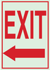 Glow-in-the-Dark Exit & Directional Sign - 80288 - Brady Corporation