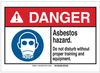 Brady B-120 Fiberglass Rectangle White Chemical, Biohazard, Hazardous & Flammable Material Sign - 14 in Width x 10 in Height - 144841 -- 754473-99327 - Image