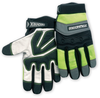 Chicago Protective Apparel Mechflex Black/Gray/High-Visibility Green Small Goatskin Leather Mechanic's Gloves - MX-80G SM - MX-80G SM - R. S. Hughes Company, Inc.