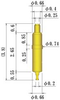 Single ended probe pin, Outer Dia. 0.70-0.84mm/0.0276-0.0331