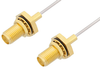 SMA Female Bulkhead to SMA Female Bulkhead Cable 36 Inch Length Using PE-SR047AL Coax - PE3929LF-36 - Pasternack