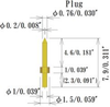 Louver Type Socket Pins, Acceptable plug: Dia.0.76mm/0.036