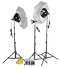 KT800U THRIFTY ADVANCED KIT: 3-LIGHT 1250 TOTAL WATT THRIFTY KIT WITH UMBRELLAS - 401434 - Smith-Victor Corporation