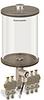 Clear View Multiple Feed Electro Lubricator, 1/2 gal Acrylic Reservoir, 5 Feeds, 1/4” OD Tube Outlets, 24VDC - B4462-064AB05024D1W - Oil-Rite Corp.