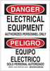Brady B-302 Polyester Rectangle White Electrical Safety Sign - 10 in Width x 14 in Height - Laminated - Language English / Spanish - 125210 - 754473-72838 - R. S. Hughes Company, Inc.