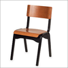 Carlo Stacking Chair - Black/Wild Cherry - CarloBlack/WildCherry - Jess Crate Furniture