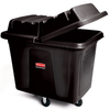 Rubbermaid Black Cube Trucks and Lids - 7180 - U.S. Plastic Corporation