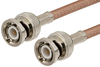BNC Male to BNC Male Cable 72 Inch Length Using RG142 Coax, LF Solder - PE3495LF-72 - Pasternack