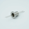 Power Feedthrough, 1000 Volts, 8 Amps, 2 Pins, 0.050″ Nickel Conductors, 1.18″ QF / KF Flange - A0498-1-QF - MPF Products, INC.