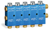 Ultra-Micro Output Air Operated PurgeX for Liquid or Grease, Viton Seals, 5 Feeds - B3583-305 - Oil-Rite Corp.