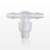Threaded T Connector, Barbed, Natural - 11714 - Qosina Corp.