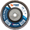 5 Tiger Angled (Radial) Zirc Flap Disc 40Z 5/8-11 Nut - 51309 - Weiler Abrasives