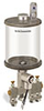Levelux Clear View Multiple Feed Electro Lubricator, 1 qt Acrylic Reservoir, 3 Feeds, 1/8