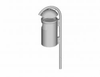 Vasura Litter Bins, Steel, With Lid And Ashtray - 5151699 - Erlau