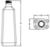 PET and HDPE Plastic Bottles -- BEVELED OBLONG-HDPE-6 oz-400601-24-410 - Image