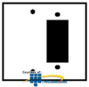 Leviton 2-Gang 1-Duplex 1-Blank Strap Mount Combination.. - 84087-40 - TelephoneStuff.com