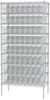Akro-Mils Shelfmax 2000 lb Adjustable Clear Chrome Steel Open Adjustable Fixed Shelving System - 64 Bins - 2000 lb Total Capacity - AWS183630048SC - AWS183630048SC - R. S. Hughes Company, Inc.