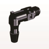 Threaded Elbow Connector, Barbed, Black - ME431 - Qosina Corp.