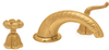 Lotus Deck-Mount Roman Tub Spout: N&ordm; 12207 Two-Valve Deck Mount Tub Set with Levers - 12207 - P. E. Guerin
