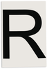 Brady Toughstripe B-514 Black Indoor Polyester Letter Label - 6 in Width - 8 in Height - 8 in Character Height - Printed Msg = R - 121793 - 754473-71021 - R. S. Hughes Company, Inc.