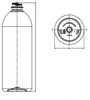 PET and HDPE Plastic Bottles -- BULLET TOP BOSTON ROUND-OPET-1 Liter-203381-28-400 .465