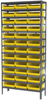 Akro-Mils Shelfmax 6500 lb Adjustable Yellow Gray Powder Coated Steel 22 ga Open Adjustable Fixed Shelving System - 36 Bins - 6500 lb Total Capacity - AS1279170Y - AS1279170Y - R. S. Hughes Company, Inc.