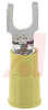 Terminal; Block Fork; 12 to 10 AWG; 0.25 in.; ETP Copper (Terminal); Tin; Vinyl - 70113681 - Allied Electronics, Inc.