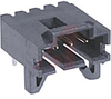 Header; Shrouded; Right; Brass; Thermoplastic; 4; 0.1 in.; Gold; 0.025 in.; 3 A - 70042115 - Allied Electronics, Inc.