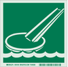 Brady Bradyglo B-347 Polyester / Polystyrene Square Green IMO Evacuation Sign - 6 in Width x 6 in Height - Glow in the Dark - 59109 - 754476-59109 - R. S. Hughes Company, Inc.