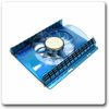 Vantec Iceberq Aluminum Hard Drive Cooler - Blue -- 12437