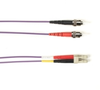 1-m, ST-LC, 50-Micron, Multimode, Plenum, Violet Fiber Optic Cable -- FOCMP50-001M-STLC-VT - Image