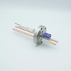 Thermocouple-Power Feedthrough, 1 Pair Type E, w/ Miniature TC Connector, 5000 Volts, 150 Amps, 2 Pins, 2.75″ Conflat Flange - A0458-4-CF - MPF Products, INC.