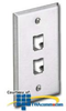 Panduit® Mini-Com Stainless Steel Faceplates - CFP2SY - TelephoneStuff.com