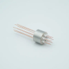 Power Feedthrough, 500 Volts, 15 Amps, 8 Pins, 0.032″ Copper Conductors, 0.747″ Dia Stainless Steel Weld Adapter - A0089-3-W - MPF Products, INC.