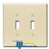 Leviton 2-Gang 1-Toggle Oversized Thermoset Wallplate - 86109 - TelephoneStuff.com