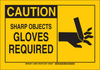 Brady B-302 Polyester Rectangle Yellow Personal Protection Equipment (PPE) Sign - 14 in Width x 10 in Height - Laminated - TEXT: CAUTION - 128603 - 754473-77510 - R. S. Hughes Company, Inc.