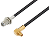 SMA Female Bulkhead to MMCX Plug Right Angle Cable 12 Inch Length Using RG174 Coax - PE34786-12 - Pasternack