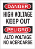 Brady Bradyglo B-120 Fiberglass Reinforced Polyester Rectangle White Electrical Safety Sign - 14 in Width x 20 in Height - Language English / Spanish - 39506 - 754476-39506 - R. S. Hughes Company, Inc.