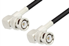 BNC Male Right Angle to BNC Male Right Angle Cable 60 Inch Length Using 75 Ohm RG59 Coax - PE3935-60 - Pasternack
